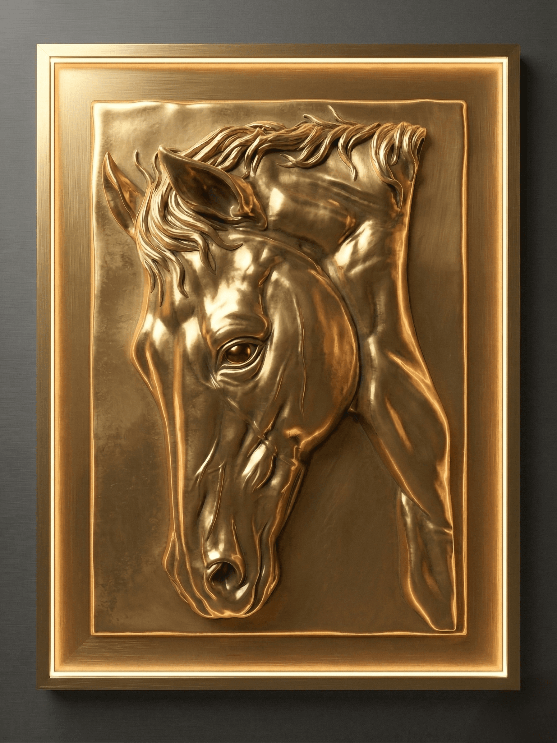 Horse 3D Relief Mural Wall Art thumbnail 3