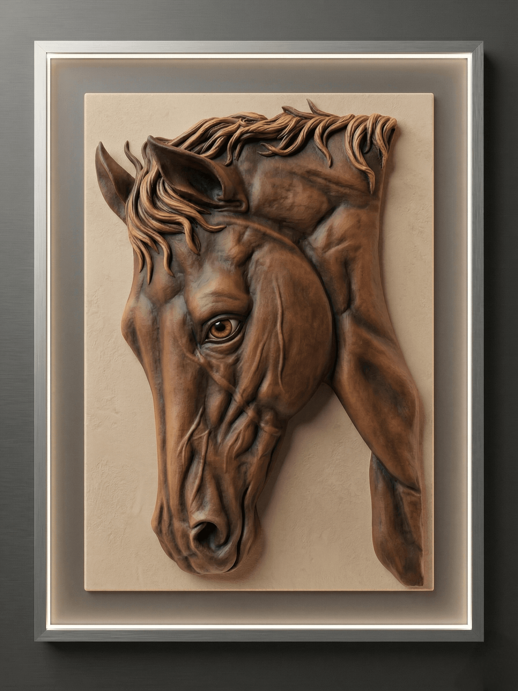 Horse 3D Relief Mural Wall Art thumbnail 4