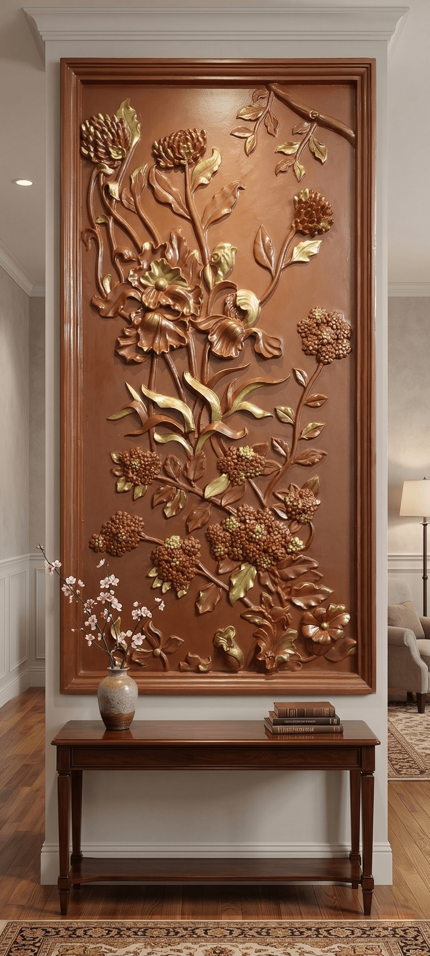 Decore wall fiber relief mural