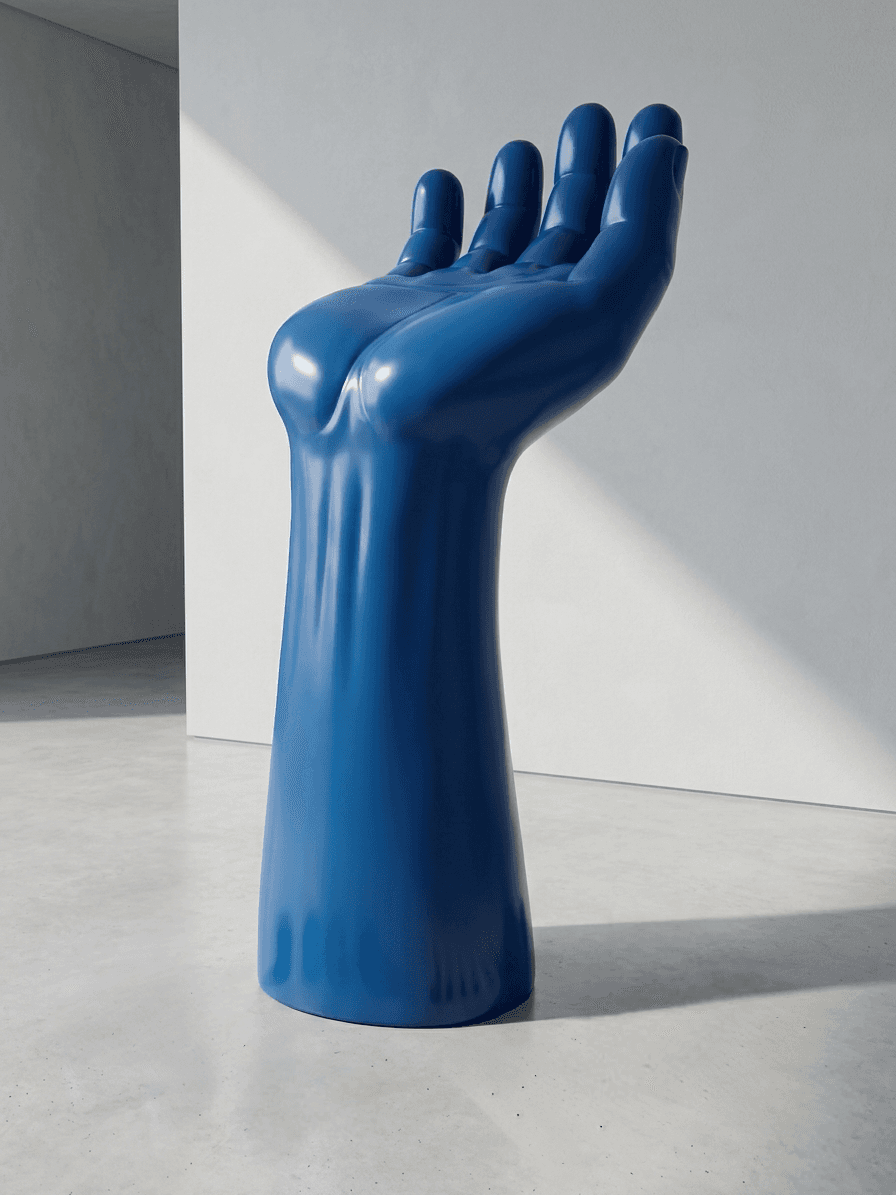 Hand Decore fiber Statue